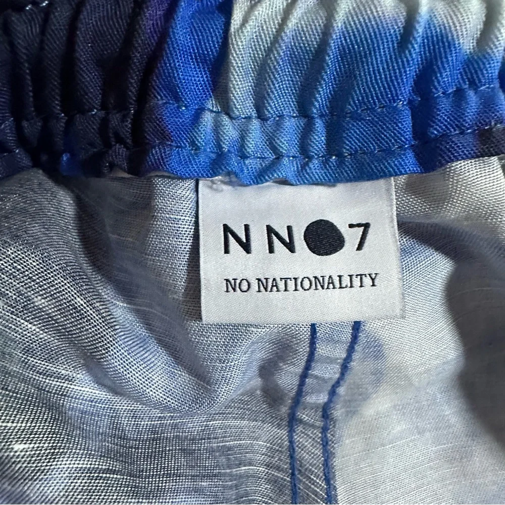NN07 Men's Gregor Printed Lyocell-Blend Drawstring Shorts in Blue Size XL